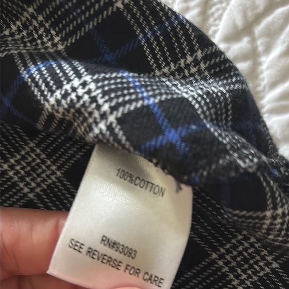 Tyler Boe flannel Blue Plaid tunic - Picture 7 of 12